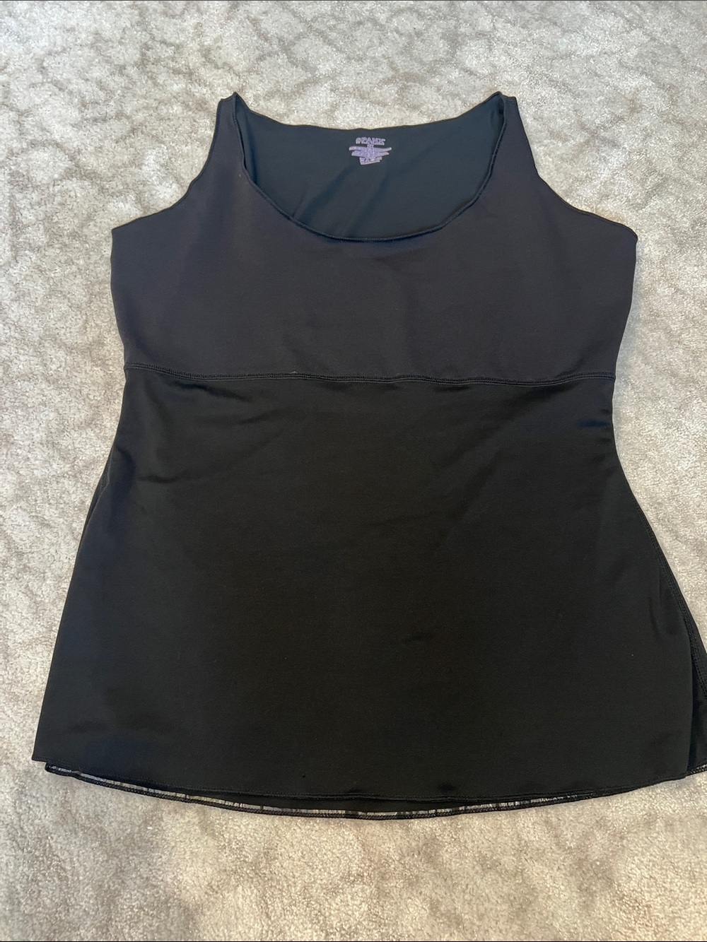SPANX Black Scoop Neck Tank Top